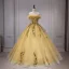 High-end Sky Blue Beading Pearl Sequins Tassel Prom Dresses 2026 Ball Gown Off-The-Shoulder Sleeveless Backless Floor-Length / Long Formal Dresses
