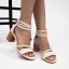 Roman Beige Summer Casual Street Wear Womens Sandals 2023 Ankle Strap 7 cm Thick Heels Open / Peep Toe Sandals High Heels