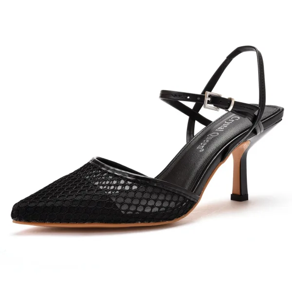 Modest / Simple White Casual Pierced Womens Sandals 2022 7 cm Stiletto Heels Pointed Toe Sandals High Heels