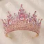 Sjarmerende Rødmende Rosa Rhinestone Legering Bryllup Krone Har Tilbehor 2024