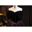 Elegante Schwarz Ballkleider 2023 Ballkleid Bandeau Schleife Ärmellos Rückenfreies Hof-Schleppe Ball Festliche Kleider