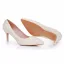 Elegante Abrikoos / Beige Parel Huwelijk Pumps Hoge Hakken 2025 7 cm Naaldhakken / Stiletto Spitse Neus Bruidsschoenen