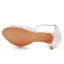Elegant White Pearl Ankle Strap Wedding Shoes 2025 7 cm Stiletto Heels Open / Peep Toe Wedding Sandals High Heels