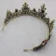 Vintage Multi-Kleuren Rhinestone Bronzen Legering Tiara Bruids Haaraccessoires 2023 Huwelijk