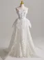 Chic Blanche Faux Diamant Appliques Robe De Mariée Sirène 2025 Bustier Sans Manches Dos Nu Train De Balayage