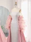 Sexy Argenté Paillettes Plumes Robe De Bal 2025 Trompette / Sirène Bustier Sans Manches Dos Nu Tribunal Train Robe De Ceremonie