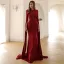 Chic / Beautiful White Trumpet / Mermaid Evening Dresses 2022 Scoop Neck Long Sleeve Sweep Train Evening Party Formal Dresses