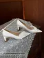 Modest / Simple Ivory Bow Wedding Shoes 2024 Leather 5 cm Stiletto Heels Pointed Toe Wedding Pumps High Heels