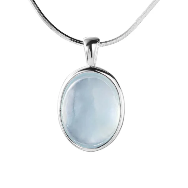 Chic / Beautiful Sky Blue Sterling Silver Transparent Necklaces Accessories 2023
