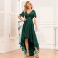 Chic / Belle Bordeaux Paillettes Asymétrique Robe De Bal 2024 Princesse V-Cou Manches Courtes Dos Nu Promo Robe De Ceremonie