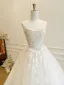 Stunning A-Line / Princess Ivory Beading Lace Wedding Dresses 2025 U-Neck Crossed Straps Sleeveless Tulle