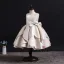 Fashion Burgundy Birthday Cascading Ruffles Flower Girl Dresses 2023 Ball Gown Scoop Neck Sleeveless Backless Bow Tea-length Flower Girl Dresses