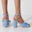 Sexy Gold Street Wear Bow Womens Sandals 2022 Ankle Strap 10 cm Thick Heels Open / Peep Toe Sandals High Heels