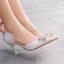 Chic / Beautiful White Rhinestone Evening Party Womens Shoes 2025 7 cm Stiletto Heels Pointed Toe High Heels