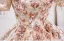 Elegant Gold Sequins Rhinestone Prom Dresses 2024 Ball Gown V-Neck Short Sleeve Backless Floor-Length / Long Prom Formal Dresses
