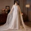 Minimalist White A-Line / Princess Wedding Dresses 2025 Strapless Sleeveless Backless Sweep Train Wedding