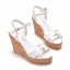 Bohemia Sexy White Street Wear Womens Sandals 2022 10 cm Wedges Open / Peep Toe Sandals High Heels