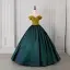 Vintage / Retro Dark Green Floor-Length / Long Prom Dresses 2026 Ball Gown Strapless Sleeveless Backless Formal Dresses