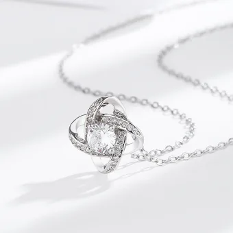 Modest Simple Silver Rhinestone Sterling Silver Necklaces Accessories 2023