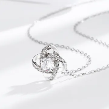 Enkel Sølv Rhinestone Sterling Sølv Halskjeder Tilbehør 2023