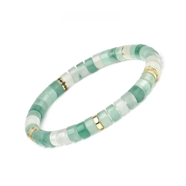 Chic / Beautiful Handmade  Gradient-Color Green Jadeite Bracelets Accessories 2026
