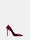 Mode Bordeaux Lakleer Gala Pumps 2025 10 cm Naaldhakken / Stiletto Spitse Neus Pumps Hoge Hakken