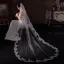 Élégant Blanche En Dentelle Fleur Mariage Tulle châle 2025