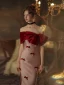 Sexy Rougissant Rose Fendue devant Robe De Soirée 2023 Trompette / Sirène De l'épaule Noeud Manches Courtes Dos Nu Thé Longueur Robe De Ceremonie