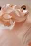 Chic / Beautiful Blushing Pink Beading Prom Dresses 2023 Ball Gown Off-The-Shoulder Puffy Short Sleeve Backless Floor-Length / Long Prom Formal Dresses