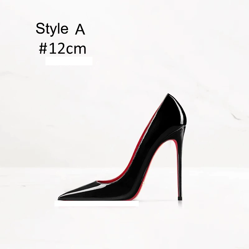 Bottine bicolore noir et rouge à haut talon aiguille sexy de 15 cm
