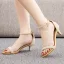 Charmant Blanche Perle Chaussure De Mariée 2023 Bride Cheville 5 cm Talons Aiguilles Peep Toes / Bout Ouvert Mariage Sandales Talons Hauts
