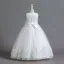 Elegant Burgundy Birthday Lace Flower Flower Girl Dresses 2023 A-Line / Princess Scoop Neck Sleeveless Bow Sash Floor-Length / Long Flower Girl Dresses
