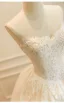 High-end Elegant Champagne Håndlaget Blonder Blomst Brudekjoler 2026 Ballkjole Kjæreste Uten Ermer Ryggløse Lange