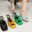 Chic / Beautiful Sky Blue Street Wear Womens Sandals 2022 9 cm Stiletto Heels Open / Peep Toe Sandals High Heels