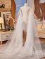 Minimalist White Handmade  Tulle Evening Party shawl Accessories 2025