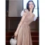Chic / Belle Rose Sombre Glitter Robe De Bal 2022 Princesse V-Cou Gonflée Manches Courtes Dos Nu Longue Promo Robe De Ceremonie