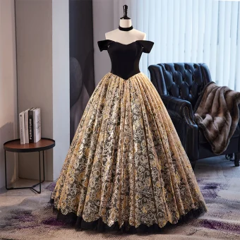 Black Gold Dress | Veaul