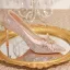 Charmant Champagner Glanz Strass Pailletten Brautschuhe 2023 8 cm Stilettos Spitzschuh Hochzeit Pumps Hochhackige