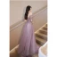 Charmant Violet Perlage Paillettes Robe De Soirée 2023 Princesse Bretelles Spaghetti Manches Courtes Dos Nu Longue Soirée Robe De Ceremonie