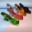 Fashion Transparent Silver Street Wear Summer Womens Sandals 2022 8 cm Stiletto Heels Crystal Open / Peep Toe Sandals High Heels