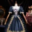 Vintage / Retro Medieval Navy Blue Lace Flower Rhinestone Sequins Prom Dresses 2026 Ball Gown Square Neckline Short Sleeve Floor-Length / Long Prom Formal Dresses