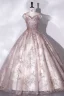 Elegant Blushing Pink Beading Sequins Prom Dresses 2022 Ball Gown Scoop Neck Sleeveless Backless Floor-Length / Long Formal Dresses