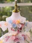 Flower Fairy Multi-Colors Appliques Sequins White Birthday Short Flower Girl Dresses 2026 Ball Gown Scoop Neck Short Sleeve Backless
