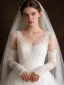 Simple Blanche En Dentelle Fleur Mariage Gants Mariage 2026 Tulle
