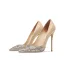 Sexy Nues Soirée Paillettes Escarpins 2024 Cuir 10 cm Talons Aiguilles À Bout Pointu Escarpins Talons Hauts