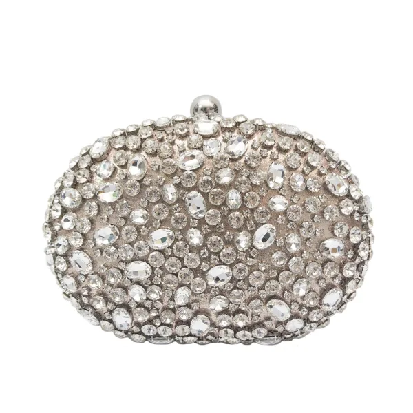 Bling Bling Champagne Rhinestone Evening Party Clutch Bags 2023
