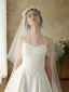 Fantaisiste Blanche Appliques Tulle Voile De Mariée 2026
