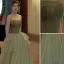 Modest / Simple Sage Green Prom Dresses 2022 A-Line / Princess Strapless Sleeveless Backless Floor-Length / Long Formal Dresses