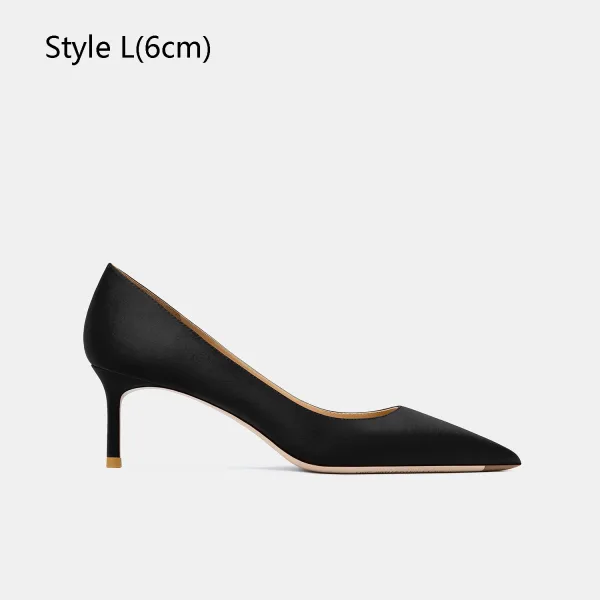 Modest / Simple Green Office OL Satin Pumps 2024 10 cm Stiletto Heels Pointed Toe Pumps High Heels