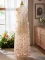 Flower Fairy Blushing Pink Appliques Prom Dresses 2025 A-Line / Princess High Neck Sleeveless Floor-Length / Long Tulle Formal Dresses